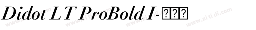 Didot LT ProBold I字体转换